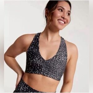 Calia Women’s Black & White Printed Racerback Sports Bra